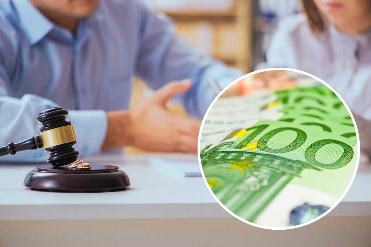 coppia dall'avvocato e soldi